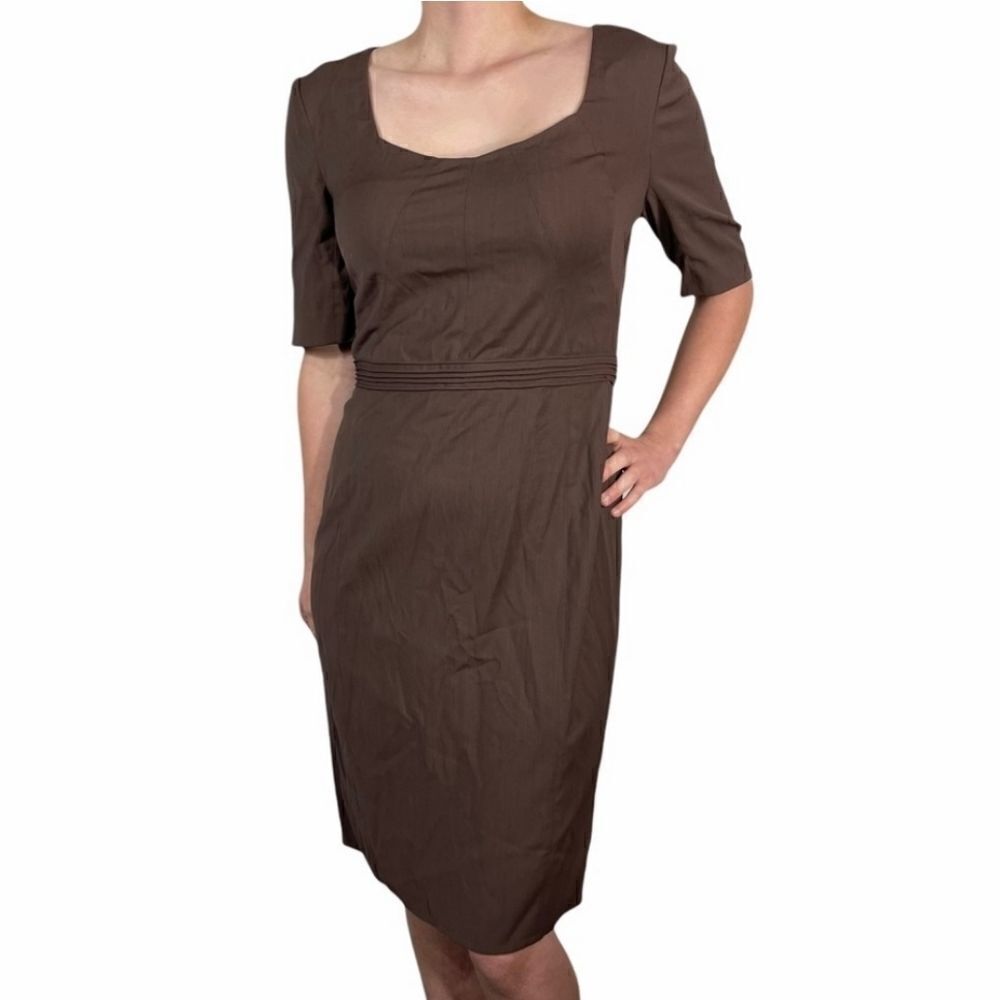 Ports 1961 Brown Vintage Style Pencil Dress